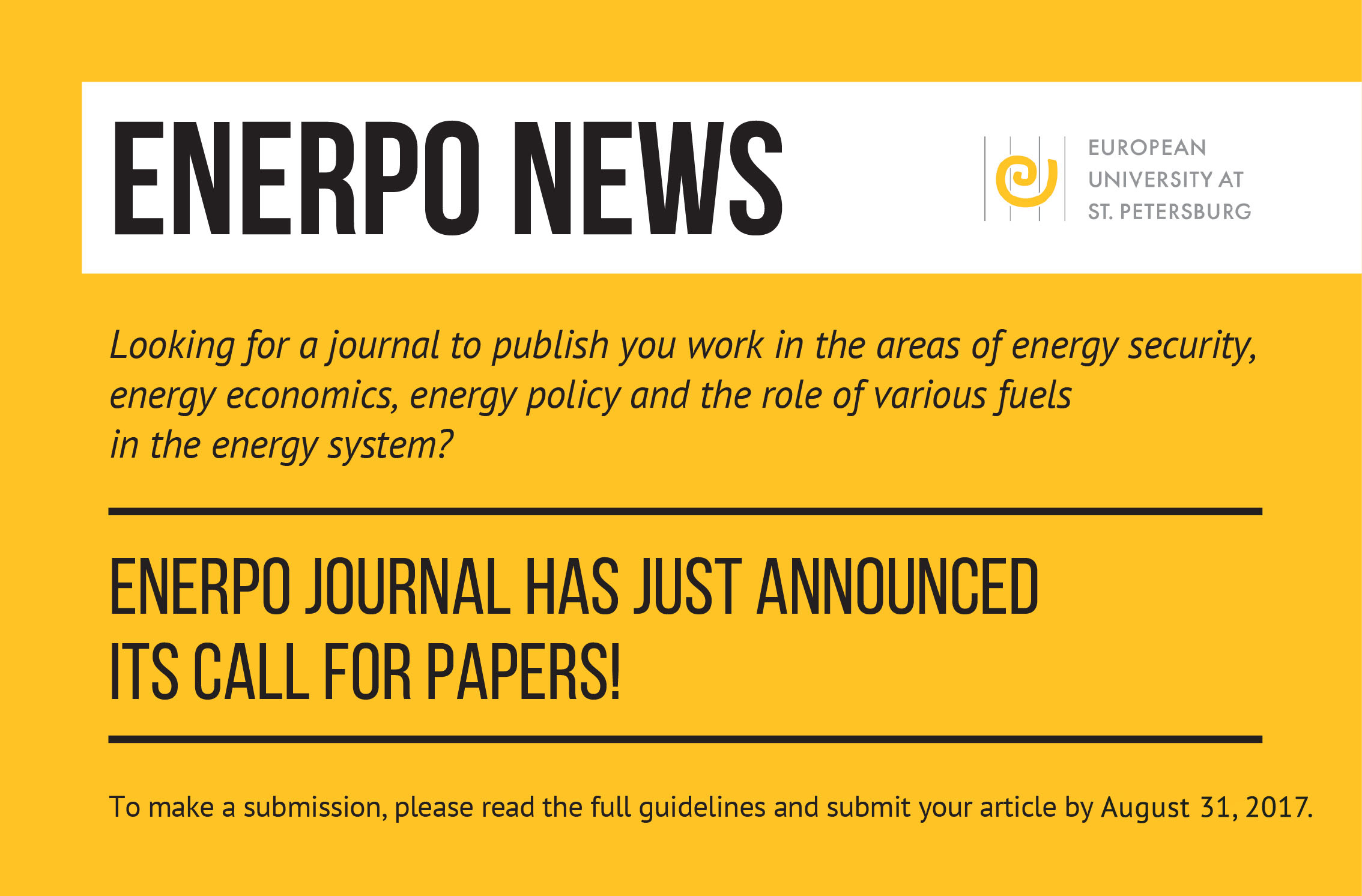 ENERPO Journal Call for Papers